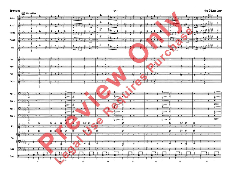 One O'Clock Jump 總譜 | 小雅音樂 Hsiaoya Music