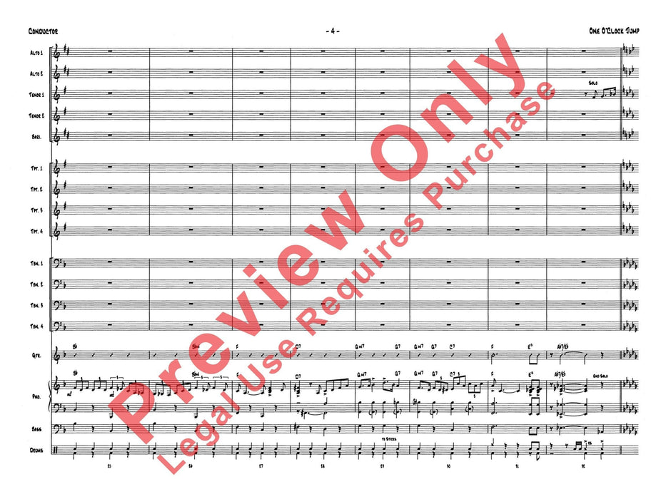 One O'Clock Jump 總譜 | 小雅音樂 Hsiaoya Music