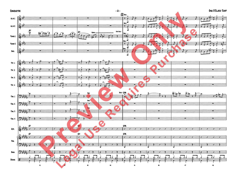 One O'Clock Jump 總譜 | 小雅音樂 Hsiaoya Music