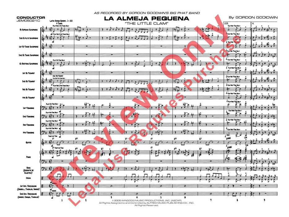 La Almeja Pequeño (The Little Clam) 總譜 | 小雅音樂 Hsiaoya Music