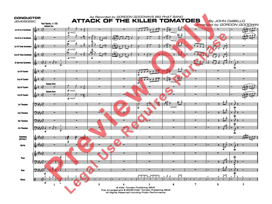 Attack of the Killer Tomatoes 總譜 | 小雅音樂 Hsiaoya Music