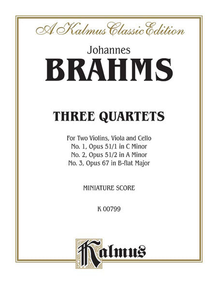 String Quartets: Opus 51, Nos. 1 & 2, Opus 67 布拉姆斯 弦樂 四重奏 作品 | 小雅音樂 Hsiaoya Music