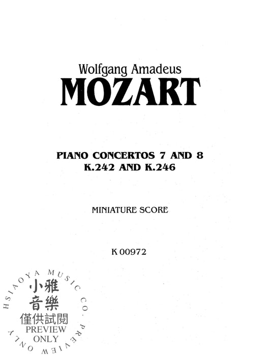 Concertos: No. 7 for Three Pianos (K. 242); No. 8 (K. 246) 莫札特 協奏曲 鋼琴 | 小雅音樂 Hsiaoya Music