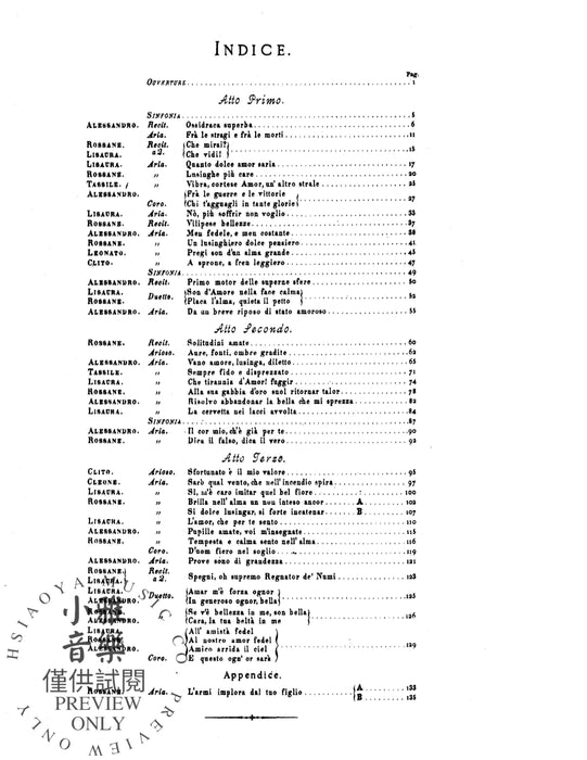 Alessandro (1726), An Opera in Three Acts 韓德爾 歌劇 | 小雅音樂 Hsiaoya Music