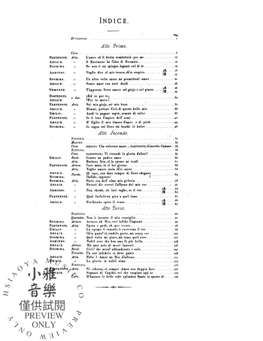 Partenope (1730), An Opera in Three Acts 韓德爾 帕滕諾珮 歌劇 | 小雅音樂 Hsiaoya Music