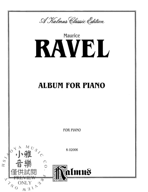 Album for Piano 拉威爾摩利斯 鋼琴 | 小雅音樂 Hsiaoya Music