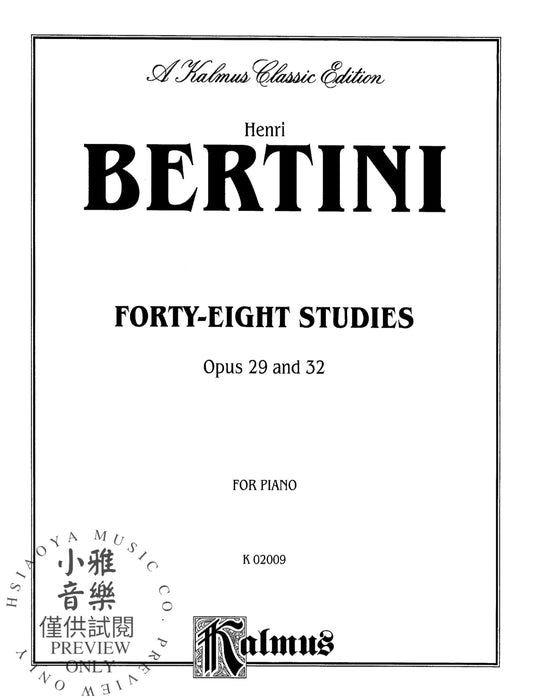 Forty-eight Studies, Opus 29 & 32 作品 | 小雅音樂 Hsiaoya Music