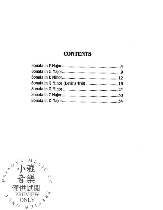 Seven Sonatas 塔悌尼 奏鳴曲 | 小雅音樂 Hsiaoya Music