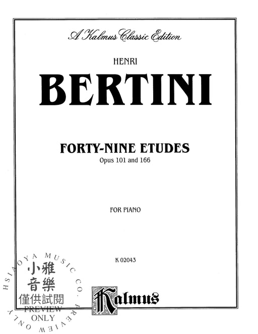 Forty-nine Etudes, Opus 101 and 166 練習曲 作品 | 小雅音樂 Hsiaoya Music