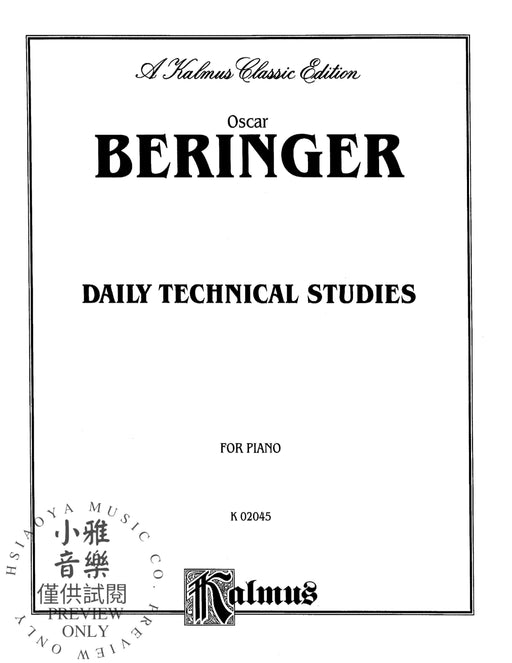 Beringer, Daily Technical Studies for Piano 鋼琴 | 小雅音樂 Hsiaoya Music