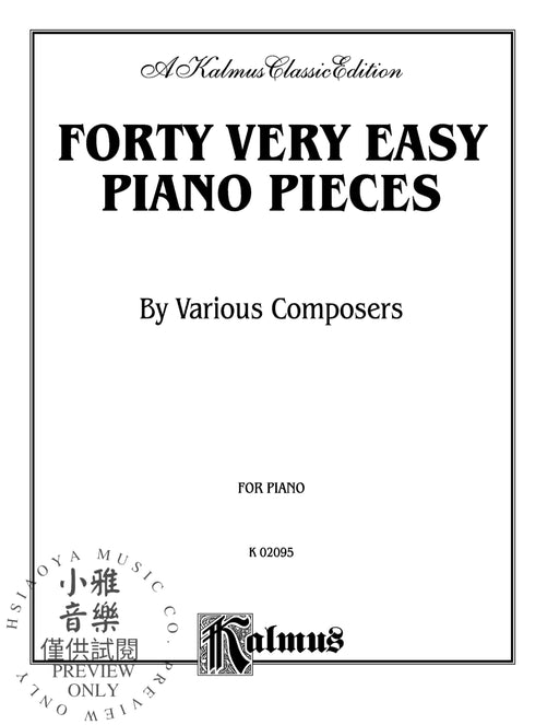 Forty Very Easy Piano Pieces Pieces by Behr, Gurlitt, Streabbog, Wohlfahrt, and Others 鋼琴 小品 | 小雅音樂 Hsiaoya Music