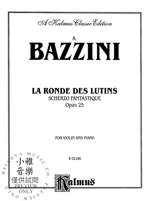La Ronde des Lutins (Scherzo Fantastique, Opus 25) 巴齊尼 詼諧曲 作品 | 小雅音樂 Hsiaoya Music