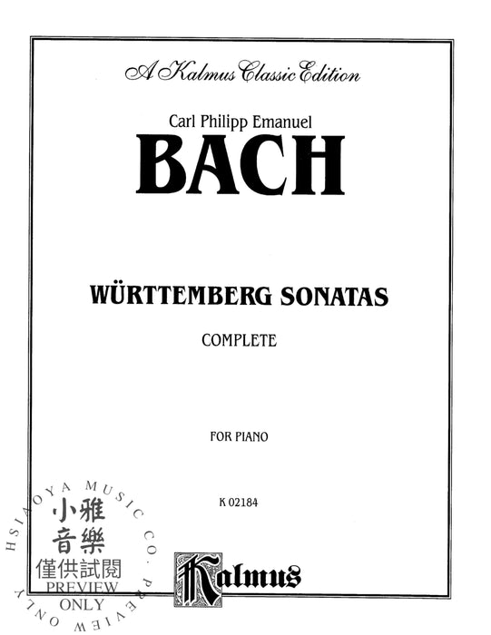 The Württenburg Sonatas (Complete) 巴赫卡爾‧菲利普‧艾曼紐 奏鳴曲 | 小雅音樂 Hsiaoya Music