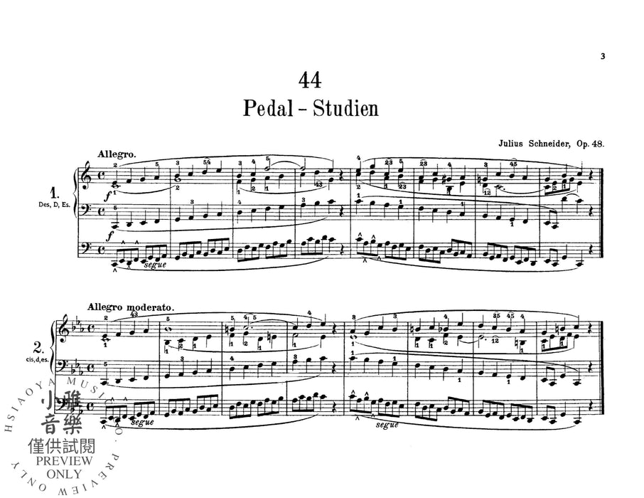 Complete Pedal Studies, Opus 48 and 67 作品 | 小雅音樂 Hsiaoya Music