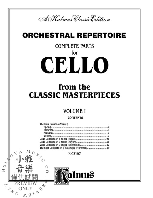 Orchestral Repertoire: Complete Parts for Cello from the Classic Masterpieces, Volume I 大提琴 小品 | 小雅音樂 Hsiaoya Music