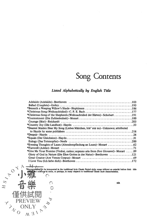 57 Classic Period Songs For Medium Low Voice 樂段 低音 | 小雅音樂 Hsiaoya Music