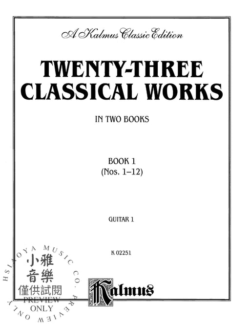 Twenty-Three Classical Works for Two Guitars, Book 1 古典 吉他 | 小雅音樂 Hsiaoya Music