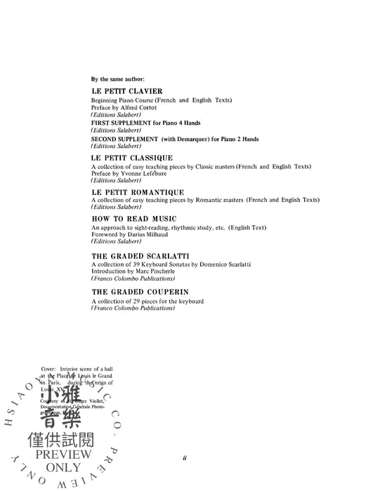 The Graded Rameau | 小雅音樂 Hsiaoya Music