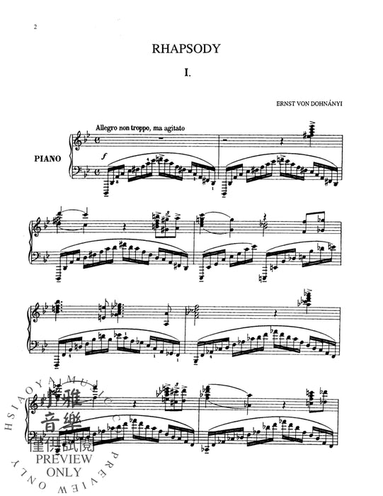 4 Rhapsodies, Opus 11 狂想曲 作品 | 小雅音樂 Hsiaoya Music