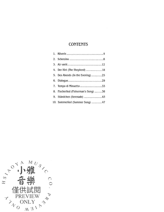 Ten Pieces, Opus 58 西貝流士 小品 作品 | 小雅音樂 Hsiaoya Music