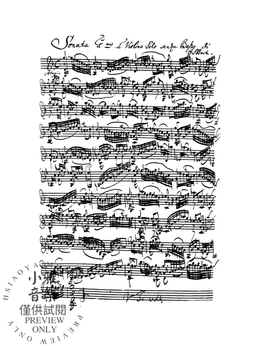 Six Sonatas and Partitas 巴赫約翰‧瑟巴斯提安 奏鳴曲 組曲 | 小雅音樂 Hsiaoya Music