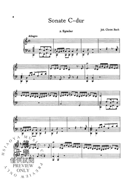 Sonata in C Major 巴赫約翰‧克里斯提安 奏鳴曲 | 小雅音樂 Hsiaoya Music