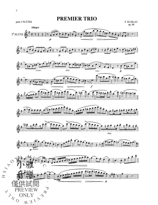 Three Grand Trios, Opus 86: Volume I (E Minor) 三重奏 作品 | 小雅音樂 Hsiaoya Music