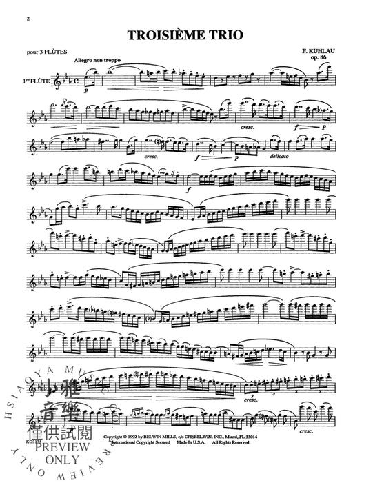 Three Grand Trios, Opus 86: Volume III (A-flat Major) 三重奏 作品 | 小雅音樂 Hsiaoya Music