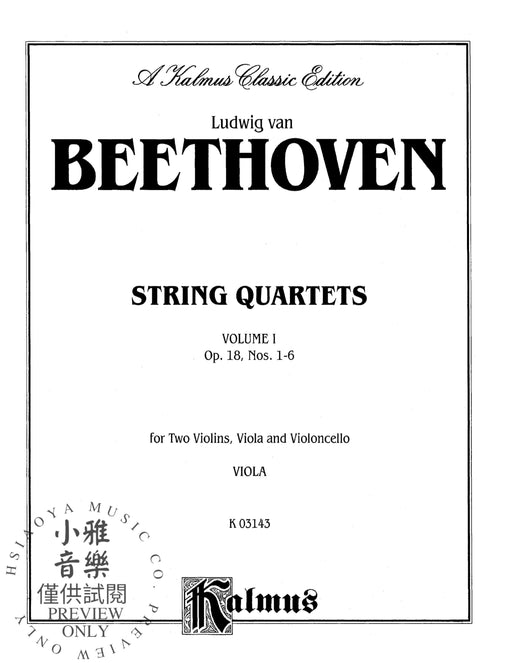 String Quartets, Volume I, Opus 18, Nos. 1-6 貝多芬 弦樂 四重奏 作品 | 小雅音樂 Hsiaoya Music
