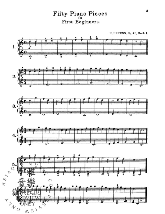 50 Piano Pieces for Beginners, Opus 70 鋼琴 小品 作品 | 小雅音樂 Hsiaoya Music