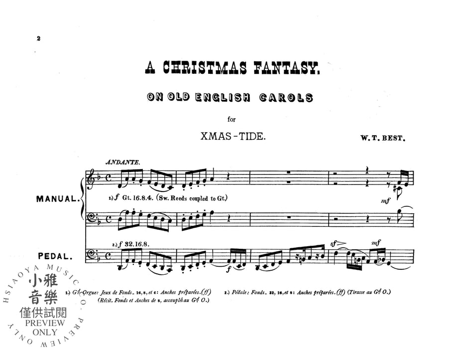 A Christmas Fantasia on Old English Carols 幻想曲 耶誕頌歌 | 小雅音樂 Hsiaoya Music