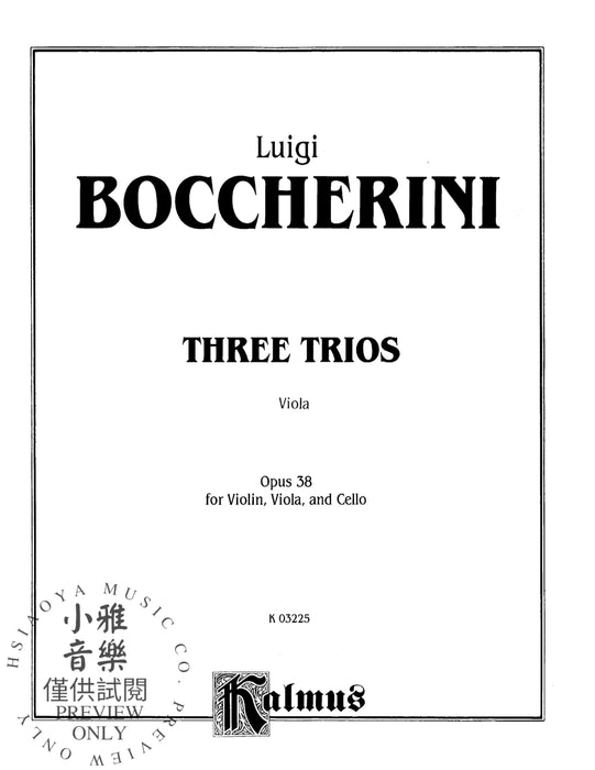 Three Trios, Opus 38 玻凱利尼 三重奏 作品 | 小雅音樂 Hsiaoya Music
