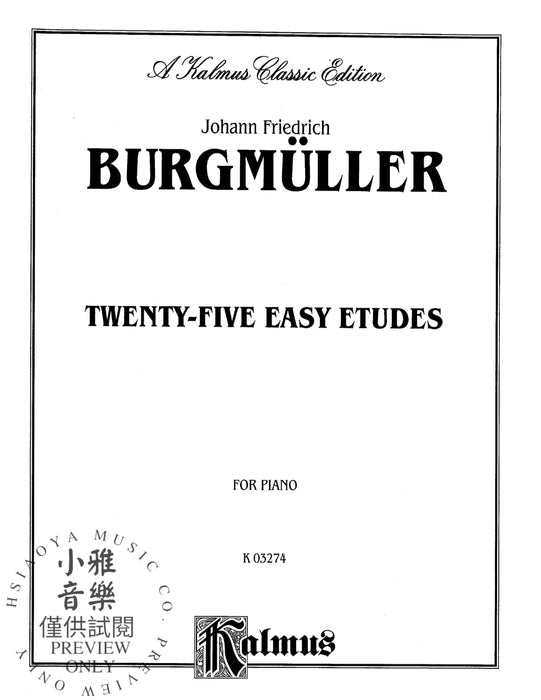 25 Easy Etudes, Opus 100 練習曲 作品 | 小雅音樂 Hsiaoya Music