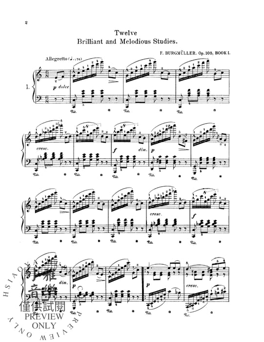 Twelve Brilliant and Melodious Studies, Opus 105 華麗的 作品 | 小雅音樂 Hsiaoya Music