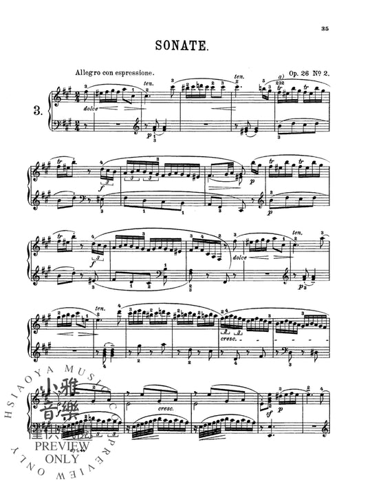 Sonata, Opus 26/2 克雷門悌穆奇歐 奏鳴曲 作品 | 小雅音樂 Hsiaoya Music