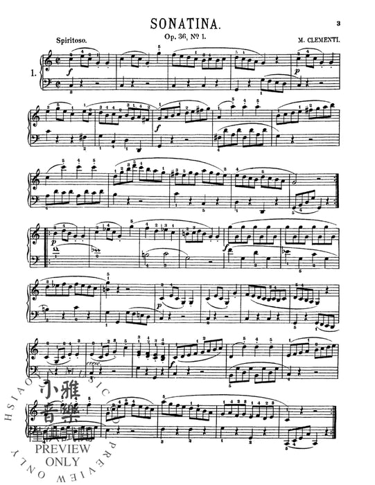 Six Sonatinas, Opus 36 克雷門悌穆奇歐 小奏鳴曲 作品 | 小雅音樂 Hsiaoya Music