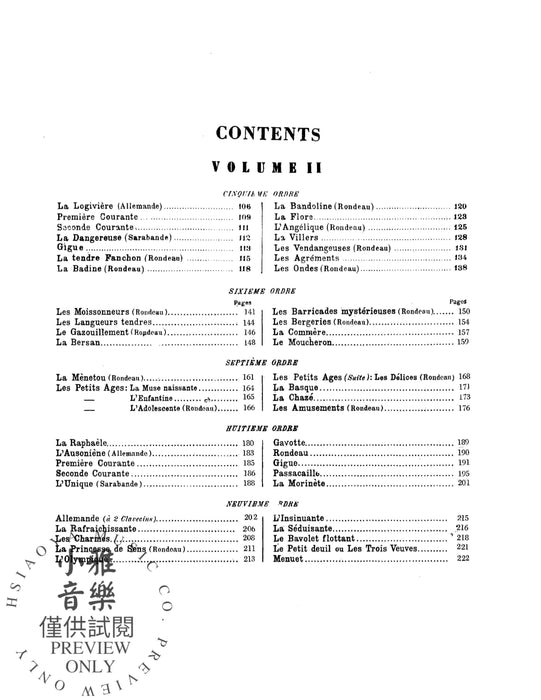 Clavichord Pieces, Volume II 庫普蘭弗朗索瓦 小品 | 小雅音樂 Hsiaoya Music