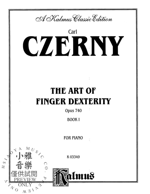 The Art of Finger Dexterity, Opus 740, Book I 徹爾尼 作品 | 小雅音樂 Hsiaoya Music