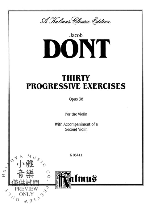 Thirty Progressive Exercises, Opus 38 董特 練習曲 作品 | 小雅音樂 Hsiaoya Music