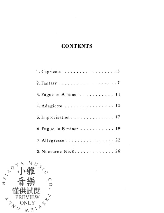 Pieces Breves, Opus 84 佛瑞 小品 作品 | 小雅音樂 Hsiaoya Music