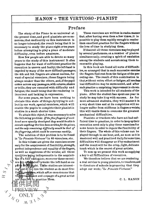 The Virtuoso Pianist, Volume I Sixty Exercises for Piano 練習曲 鋼琴 | 小雅音樂 Hsiaoya Music