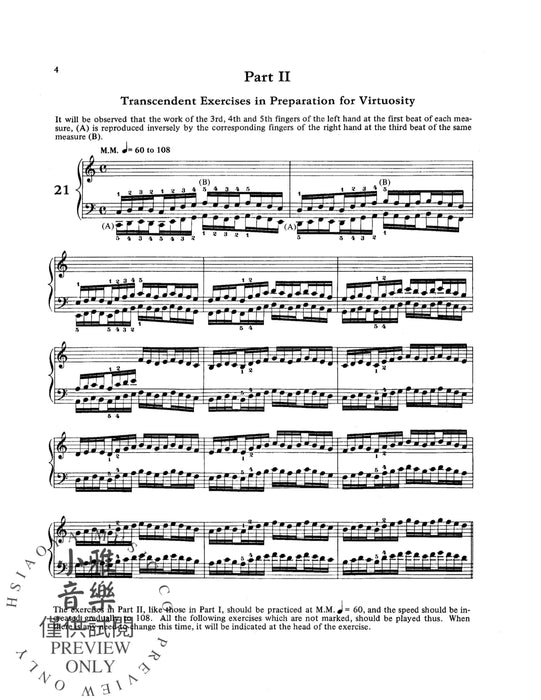 The Virtuoso Pianist, Volume II Sixty Exercises for Piano 練習曲 鋼琴 | 小雅音樂 Hsiaoya Music