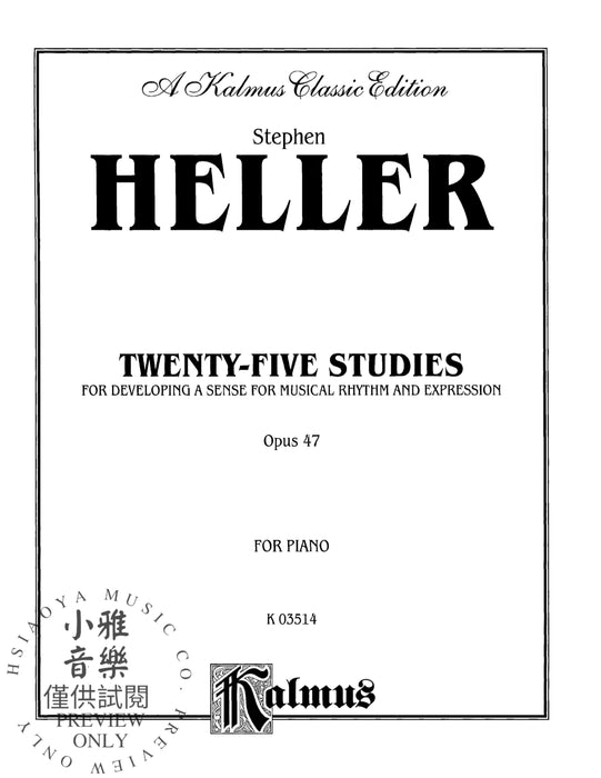 Twenty-Six Studies, Opus 47 黑勒史提芬 作品 | 小雅音樂 Hsiaoya Music