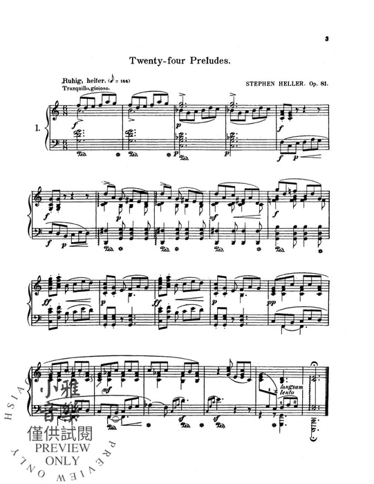 Twenty-Four Preludes, Opus 81 黑勒史提芬 前奏曲 作品 | 小雅音樂 Hsiaoya Music