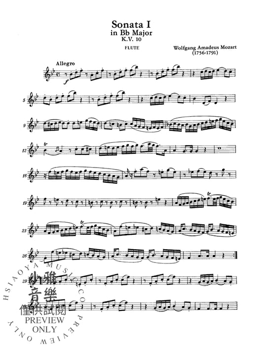 Six Sonatas, Volume I (Nos. 1-3) (K. 10, 11, 12) 莫札特 奏鳴曲 | 小雅音樂 Hsiaoya Music