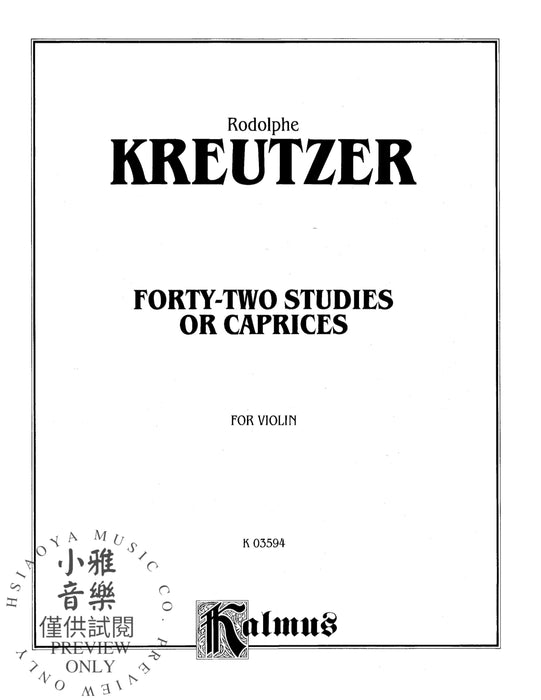 Forty-two Studies or Caprices 隨想曲 | 小雅音樂 Hsiaoya Music