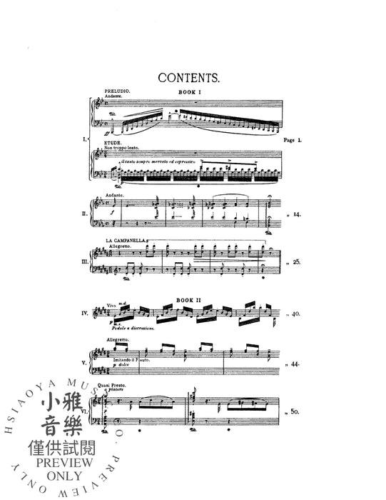 Paganini Etudes Nos. 1--6 李斯特 練習曲 | 小雅音樂 Hsiaoya Music