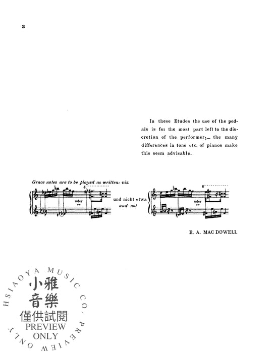Twelve Virtuoso Studies, Opus 46 麥克道爾 作品 | 小雅音樂 Hsiaoya Music