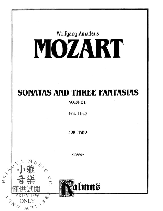 Sonatas and Three Fantasias, Volume II (Nos. 11-20) For Piano 莫札特 奏鳴曲 幻想曲 鋼琴 | 小雅音樂 Hsiaoya Music