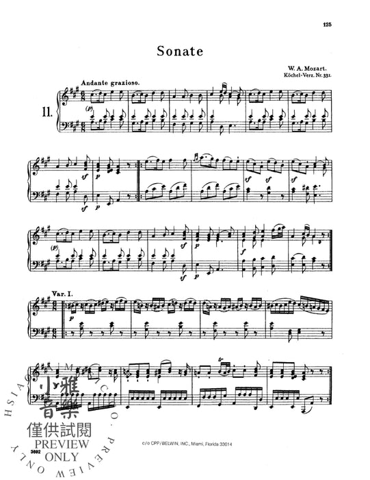 Sonatas and Three Fantasias, Volume II (Nos. 11-20) For Piano 莫札特 奏鳴曲 幻想曲 鋼琴 | 小雅音樂 Hsiaoya Music